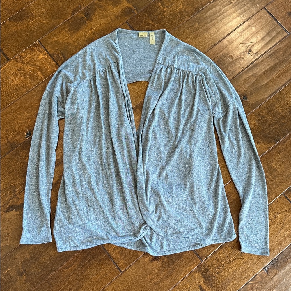 Zella Heather Gray Knit Cardigan Tunic